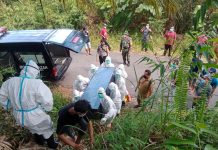 Berikan Pengamanan, Danposramil 07/ Mempawah Hulu Dampingi Prosesi Pemakaman Warga Meninggal Dunia Terpapar COVID-19
