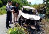 Diduga Konsleting Kabel, Minibus Terbakar di Sompak