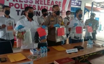 Polres Melawi Amankan Lima Pelaku Penyalahgunaan Narkotika Disebuah Hotel di Nanga Pinoh