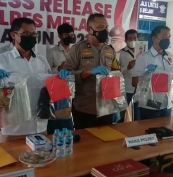 Polres Melawi Amankan Lima Pelaku Penyalahgunaan Narkotika Disebuah Hotel di Nanga Pinoh