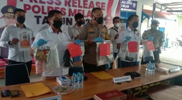 Polres Melawi Amankan Lima Pelaku Penyalahgunaan Narkotika Disebuah Hotel di Nanga Pinoh