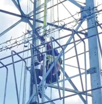 Diduga Alami Depresi, Seorang Pria Nekat Panjat Tower Jaringan Seluler