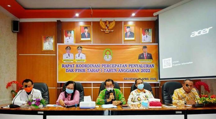 Rapat Koordinasi Percepatan Penyaluran DAK Fisik Tahap 1 Tahun 2022