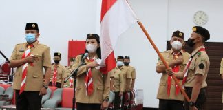 Bupati Karolin Dilantik Menjadi Ketua Mabicab Pramuka Landak