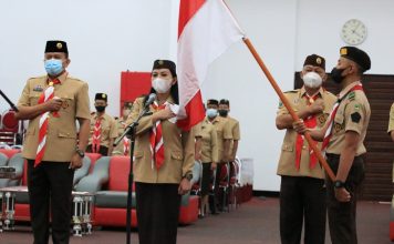 Bupati Karolin Dilantik Menjadi Ketua Mabicab Pramuka Landak