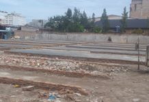 Tanpa Plang, Proyek Lapak di Pasar Inpres Kotapinang Dipertanyakan