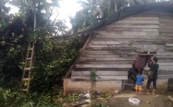 Sejumlah Rumah Penduduk di Desa Bunut Labusel Rusak Diterjang Angin Kencang