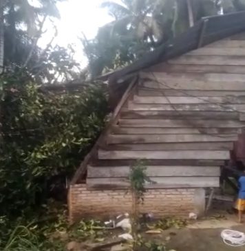 Sejumlah Rumah Penduduk di Desa Bunut Labusel Rusak Diterjang Angin Kencang