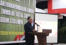 Sekda Landak Hadiri Tatap Muka Tim Wasev TMMD ke 113