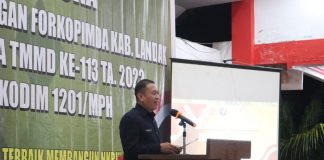 Sekda Landak Hadiri Tatap Muka Tim Wasev TMMD ke 113