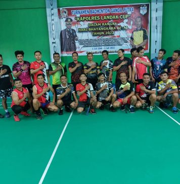 20 Tim Bulu Tangkis Meriahkan Hari Bhayangkara Yang Digelar Polres Landak