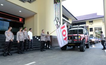 Sembilan Mobil Offroad Dari Polda Kalbar dan IOF Kalbar Ikuti Bhayangkara Offroad Adventure
