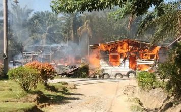 Diduga Konsleting Listrik, Tiga Unit Rumah Warga di Sijambu Ludes Dilalap Api