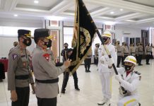 Polda Kalbar Gelar Tradisi Upacara Pencucian Pataka Jelang Hari Bhayangkara ke 76