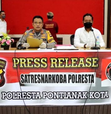 Pengedar Narkoba Antar Provinsi Dibekuk, Sat Narkoba Polresta Pontianak Sita Barang Bukti 1 Kilogram Sabu