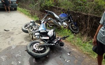 Lakalantas Libatkan Dua Sepeda Motor di Desa Mamek, Dua Pengendara Alami Sejumlah Luka-Luka