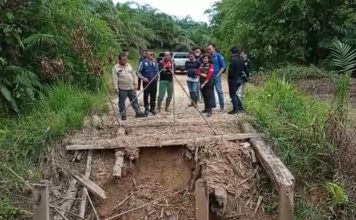 Heri Saman Tinjau Kondisi Jembatan dan Jalan Rusak di Desa Angkanyar