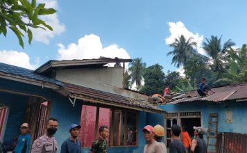 Satu Unit Rumah Warga di Menjalin Terbakar Saat Ditinggal Pemilik