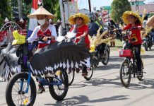 Amankan Lomba Sepeda Hias dan Landak Fashion Carnaval Personel Polres Landak Dikerahkan