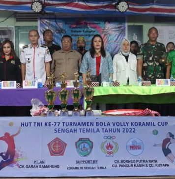 Turnamen Bola Voli Koramil Cup HUT TNI ke 77 Ditutup, Ketua DPRD Landak : Kita Dukung Kegiatan Olah Raga