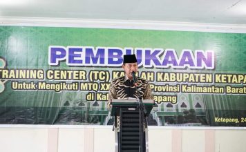 Wabup Ketapang Buka Kegiatan Training Center Kafilah Ketapang