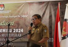 Asisten Sekda Landak Buka Kegiatan Sosialisasi Tahapan Pemilu Tahun 2024