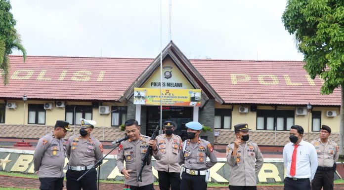 Polres Melawi Gelar Latihan Pengenalan dan Bongkar Pasang Senpi Pada Anggota