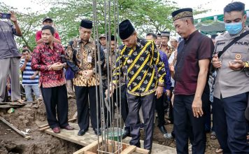Pembangunan Masjid Al- Muhajirin Kanal Desa Sungai Pelang Dimulai