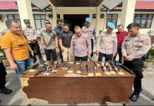 Kapolres Landak Cek Senpi Personel, Cegah Penyalahgunaan