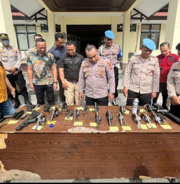 Kapolres Landak Cek Senpi Personel, Cegah Penyalahgunaan