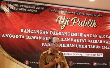 Uji Publik Rancangan Dapil dan Alokasi Kursi Anggota DPRD Landak Pemilu 2024