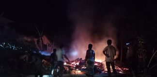 Satu Unit Rumah Warga di Kotapinang Hangus Terbakar, Kerugian Ditapsir Capai Puluhan Juta