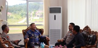 Jalin Sinergitas Bersama Pemkab, Kapolres Kunjungi Bupati Melawi