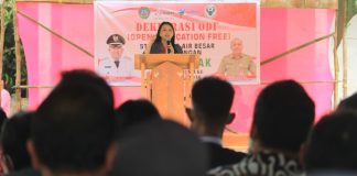 Launching ODF Desa Bagak, Karolin Puji Pola Hidup Bersih dan Sehat Masyarakat