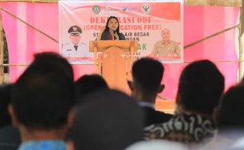 Launching ODF Desa Bagak, Karolin Puji Pola Hidup Bersih dan Sehat Masyarakat