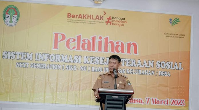 Buka Pelatihan SIKS-NG, Wabup Farhan Harapkan Desa Berikan Data Faktual Dengan Kondisi Dilapangan
