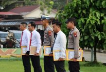 Berprestasi, Lima Anggota Polres Landak Diganjar Penghargaan