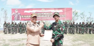 TMMD Ke-116 di Desa Harapan Baru Ketapang Digelar, Sekda : TMMD Beri Dampak Positif