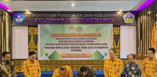 Sekda Tandatangani Naskah Kerjasama Dengan Direktur Politeknik Negeri Ketapang