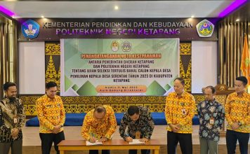 Sekda Tandatangani Naskah Kerjasama Dengan Direktur Politeknik Negeri Ketapang
