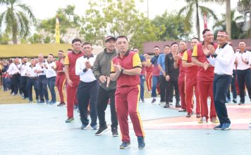 Pererat Soliditas, TNI Polri, Forkopimda Provinsi Kepri dan Insan Pers Gelar Olah Raga Bersama