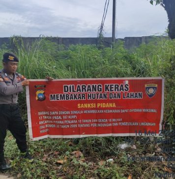 Cegah Karhutla, Polsek Batu Ampar Rutin Gelar Sosialisasi Kepada Warga