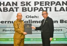 Jabatan Penjabat Bupati Landak Diperpanjang, Samuel Terima SK Dari Gubenur Kalbar