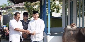 Sekda Ketapang Serahkan Hewan Qurban ke Surau Darussalam Delta Pawan