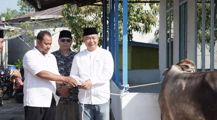 Sekda Ketapang Serahkan Hewan Qurban ke Surau Darussalam Delta Pawan