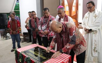 Samuel Hadiri Peresmian dan Pemberkatan Gereja Santo Petrus dan Paulus Sungai Laki