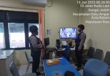 Kesiapsiagaan Personil Polsek Batu Ampar Sispam Mako