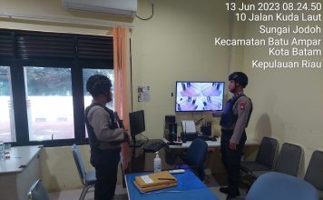 Kesiapsiagaan Personil Polsek Batu Ampar Sispam Mako