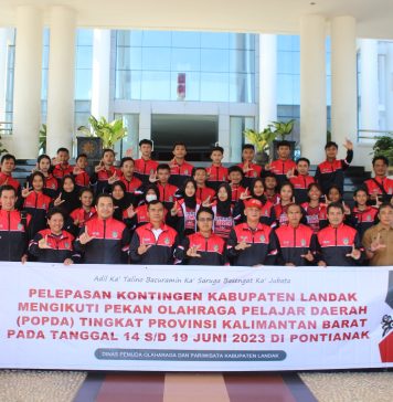 Staf Ahli Bupati Landak Lepas Kontingen POPDA Tingkat Provinsi Kalimantan Barat