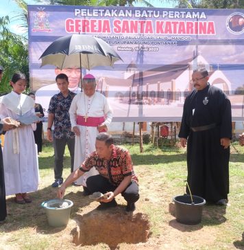 Pembangunan Gereja Santa Katarina Paroki Santo Paulus Dimulai, Vinsensius Harapkan Partisipasi Masyarakat